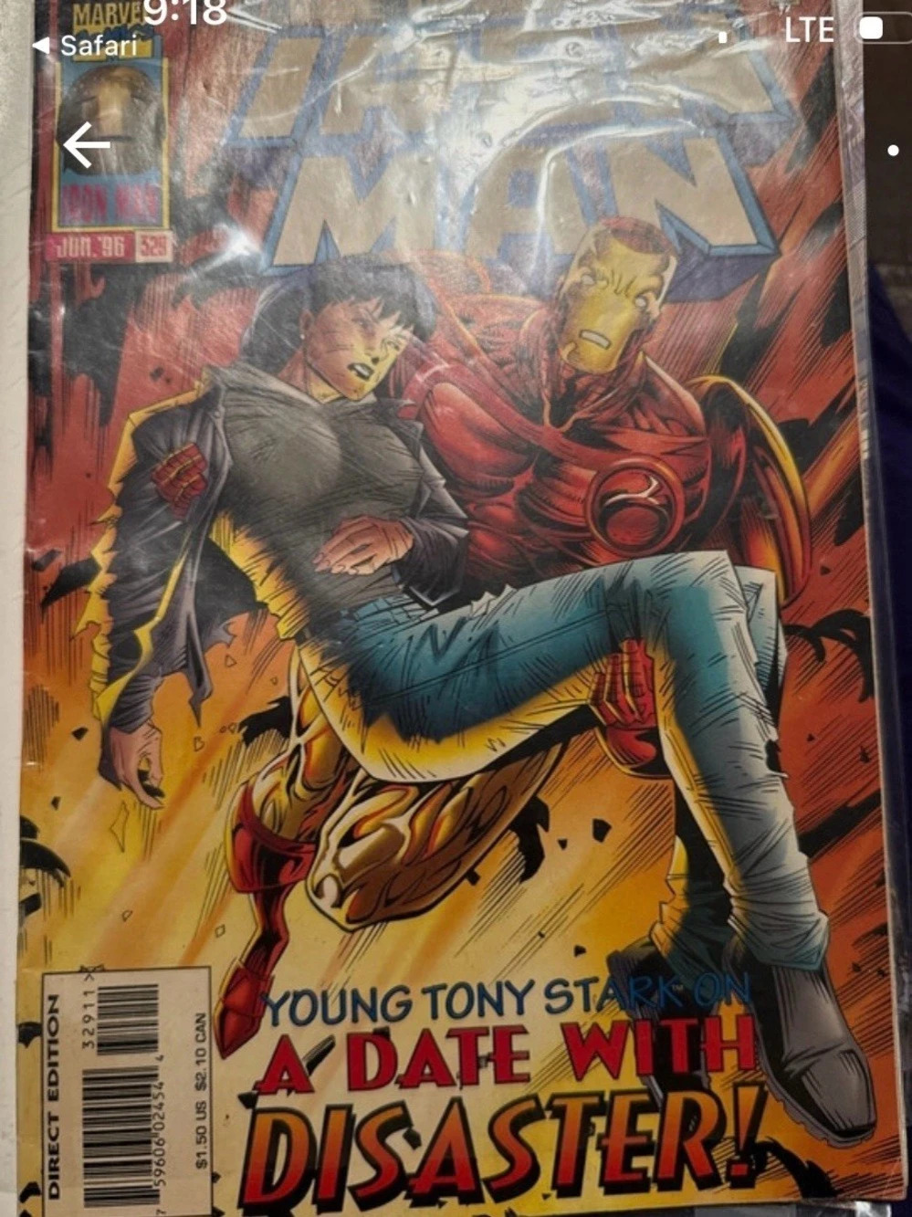 Young Tony Stark Comic Poster Red & Blue